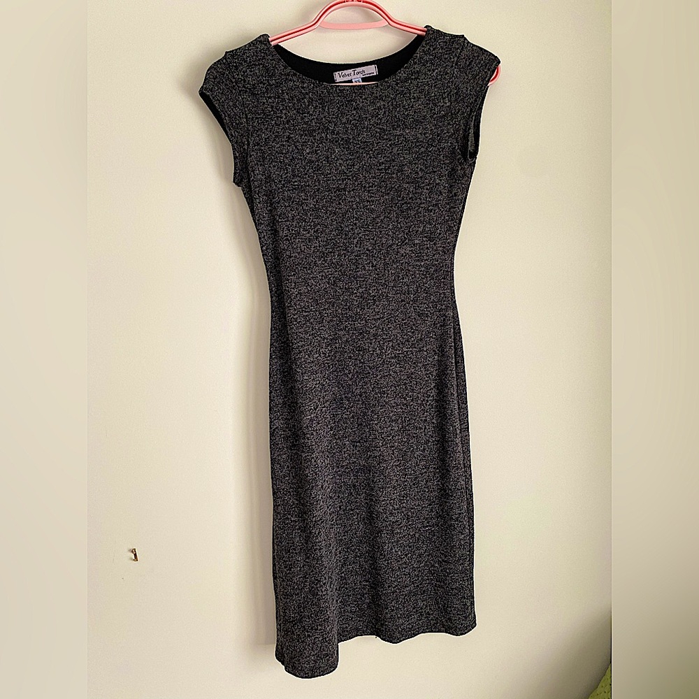 Grey Velvet Torch Casual Dress